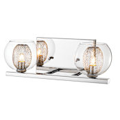 Z-Lite Auge 2 Light Bathroom Vanity Light with Clear Glass Shade Chrome