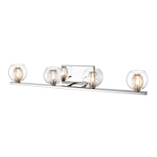 Z-Lite Auge 4 Light 32-11/16" Wide LED Bathroom Vanity Light Chrome