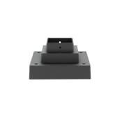 Z-Lite Square 6-3/4" Wide Marine Grade Pier Mount Base with Square Fitter Black
