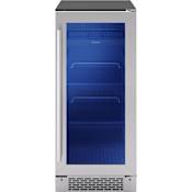 Zephyr Brisas 15 Inch Wide 4 Bottle Capacity and 64 Can Capacity Wine and Beverage Cooler with PreciseTemp Stainless Steel
