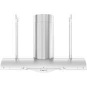 Zephyr Trapeze 200 - 1000 CFM 48 Inch Wide Island Range Hood with LumiLight LED Lighting Stainless Steel