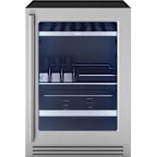Zephyr Presrv 24 Inch Wide 83 Can Capacity Energy Star Certified Beverage Cooler with Active Cooling Technology and Magnetic Kickplate Stainless Steel