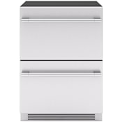 Zephyr Presrv 24 Inch Wide 3.9 Cu. Ft. Energy Star Certified Dual Zone Refrigerator Freezer Drawers Stainless Steel