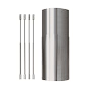 Zephyr Duct Cover Extension for up to 12 ft Ceilings for use with Trapeze Series Range Hoods Stainless Steel
