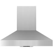 Zephyr Podesta 36 Inch Wide Wall Mounted Range Hood with LED Lights and Airflow Control Technology™ Stainless Steel