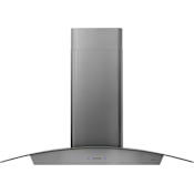 Zephyr Ravenna 30 in. 600 CFM Wall Mount Range Hood with LED Light in Black Stainless Steel with Gray Glass Canopy Black Stainless Steel