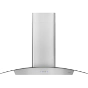 Zephyr Ravenna 36 in. 600 CFM Wall Mount Range Hood with LED Light in Stainless Steel with Clear Glass Canopy Stainless Steel