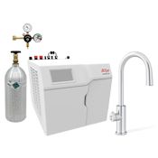 Zip Water HydroTap Arc Plus 1.8 GPM Boiling, Chilled, and Sparkling Water Dispenser Kit - Includes 120V Command Center, One (1) 5lb CO2 Cylinder, and CO2 Regulator Brushed Chrome