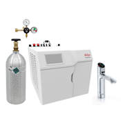 Zip Water HydroTap Classic Plus 1.8 GPM Boiling, Chilled, and Sparkling Water Dispenser Kit - Includes 120V Command Center, One (1) 5lb CO2 Cylinder, and CO2 Regulator Brushed Chrome