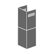 ZLINE Range Hood Duct Extension for 10 ft. to 12 ft. Ceilings - 2PCEXT-KB/KL2/KL3 Stainless Steel