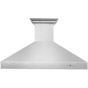 ZLINE 280 - 700 CFM 48 Inch Wide Wall Mounted Range Hood with Baffle Filters and Bluetooth Stainless Steel