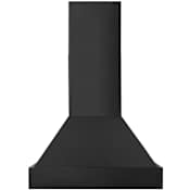 ZLINE 120 - 400 CFM 30 Inch Wide 385 Watt Wall Mounted Range Hood with LED Lights Black Stainless Steel