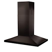 ZLINE 120 - 400 CFM 48 Inch Wide Island Range Hood with Push Button Controls Black Stainless Steel