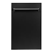ZLINE 18 Inch Wide 10 Place Setting Built-In Top Control Dishwasher with 6 Available Wash Cycles Black Matte