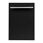 ZLINE 18 Inch Wide 10 Place Setting Built-In Top Control Dishwasher with Touch Controls Black Matte