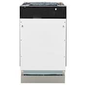 ZLINE 18 Inch Wide 10 Place Setting Built-In Panel Ready Top Control Dishwasher Matte Black