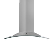ZLINE 120 - 400 CFM 30 Inch Wide Island Range Hood with Baffle Filters and 4 Speeds Stainless Steel