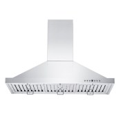 ZLINE 120 - 400 CFM 24 Inch Wide Wall Mounted Range Hood with LED Lights and 4 Speeds Stainless Steel