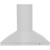 ZLINE 120 - 400 CFM 30 Inch Wide Island Range Hood with LED Lights and Convertible Ventilation Stainless Steel