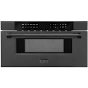 ZLINE 30 Inch Wide 1.2 Cu. Ft. 1000 Watt Drawer Microwave with Auto-Touch Open / Close Black Stainless Steel