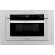ZLINE 30 Inch Wide 1.2 Cu. Ft. 1000 Watt Drawer Microwave with 30 Inch Trim Kit and Auto-Touch Open / Close Stainless Steel