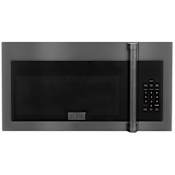 ZLINE 30 Inch Wide 1.6 Cu. Ft. 900 Watt Over the Range Microwave with Traditional Handle and One-Touch Cooking Black Stainless Steel