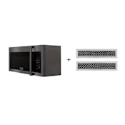 ZLINE 30 Inch Wide 1.55 Cu. Ft. 900 Watt Over the Range Microwave with LCD Display Black Stainless Steel