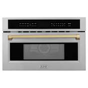 ZLINE Autograph Edition 30 Inch Wide 1.6 Cu. Ft. 1000 Watt Fingerprint Resistant Built In Microwave Fingerprint Resistant Stainless Steel / Champagne Bronze