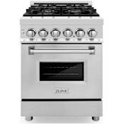 ZLINE Legacy 24 Inch Wide 2.8 Cu. Ft. Free Standing Dual Fuel Range with Italian-Made Sealed Burners Stainless Steel