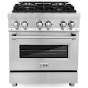 ZLINE Legacy 30 Inch Wide 4 Cu. Ft. Free Standing Dual Fuel Range with Italian-Made Sealed Burners Stainless Steel