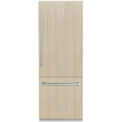 ZLINE 30 Inch Wide 16.1 Cu. Ft. Energy Star Certified Panel Ready Bottom Freezer Refrigerator with Internal Water and Ice Maker and Rapid Chill Panel Ready