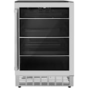 ZLINE Monument 24 Inch Wide 12 Bottle Capacity and 154 Can Capacity Wine and Beverage Cooler with Dual Pane Glass Door and LED Lighting Stainless Steel