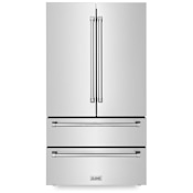 ZLINE 36 Inch Wide 22.5 Cu. Ft. Energy Star Certified Fingerprint Resistant French Door Refrigerator with Ice Maker and Rapid Chill Stainless Steel