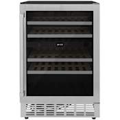 ZLINE 24 Inch Wide 44 Bottle Capacity Built-In / Free Standing Wine Cooler with Dual Pane Glass Door Stainless Steel