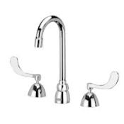 Zurn Double Handle Widespread Bathroom Faucet with Metal Wrist Blade Handles from the Aquaspec Series Chrome