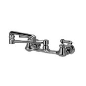 Zurn Aqua Spec Wall Mounted Double Handle Kitchen Faucet with Metal Lever Handles Chrome