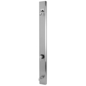 Zurn Shower Panel with Pressure Balanced Shower Valve, Balancing Piston and Bottom Access Integral Service Stops from the Temp-Gard Aqua-Panel Stainless Steel