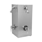 Zurn 2 Person Shower Unit with Pressure Balanced Valves, Balancing Piston and Bottom Access Integral Service Stops from the Temp-Gard Aqua-Panel Series Stainless Steel