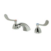 Zurn Double Handle Widespread Bathroom Faucet with Metal Wrist Blade Handles from the Aquaspec Series Chrome