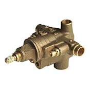 Zurn Temp-Gard I 4-Port Tub and Shower Valve with Service Stops Chrome