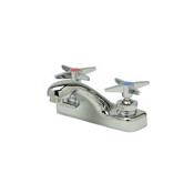 Zurn 4" Centerset Lead Free Double Cross Handle Bathroom Faucet with Pop-Up from the AquaSpec Collection Polished Chrome