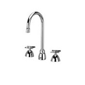 Zurn Widespread Lead Free Double Handle Faucet with Metal Cross Handles from the AquaSpec Collection Polished Chrome