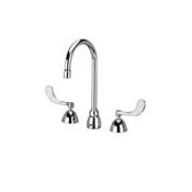 Zurn Widespread Lead Free Double Handle Faucet with 4" Metal Wrist Blades, Inter-Connecting Copper Supply Tubes and Laminar Flow Control from the AquaSpec Collection Polished Chrome
