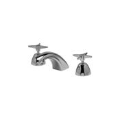 Zurn Widespread Lead Free Double Handle Faucet with Metal Cross Handles, Inter-Connecting Copper Supply Tubes and Pop-Up Drain from the AquaSpec Collection Polished Chrome