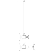 Zurn Lead Free Standard Angle Stop with 20 Inch Supply Tube N/A