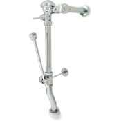 Zurn AquaVantage AV Exposed Manual Diaphragm Flush Valve with 1.28 GPF Bedpan Washer Assembly and Grab Bar Chrome