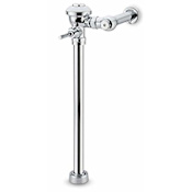 Zurn Aquaflush 6.5 GPF Exposed Service Sink Flushometer for Top Spud with Sweat Solder Kit, Stop Cap, and Cast Wall Flange - Front Facing Handle Chrome