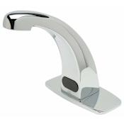Zurn AquaSense 1.5 GPM Single Hole Electronic Bathroom Faucet with 6VDC Plug-In Power Converter, Cover Plate with 4" Centers, and Temperature Mixing Valve Chrome