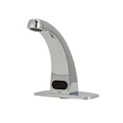 Zurn AquaSense 0.5 GPM Single Hole Commercial Touchless Bathroom Faucet with IR Sensing Stream Regulator and 4" Escutcheon - Hydro-Powered Chrome Plated