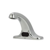 Zurn AquaSense 0.5 GPM Centerset Commercial Touchless Bathroom Faucet with IR Sensing Stream Regulator and Single Stainless Supply Hose Chrome Plated
